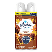 Glade Air Freshener, Cashmere Woods, 8.3 oz Aerosol Spray,  3/Carton (SJN346577)