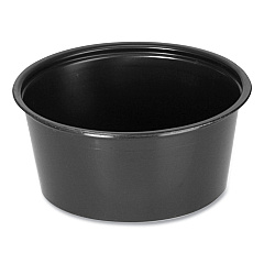 Fabri-Kal Portion Cups, 2 oz, Black, 2,500/Carton (FABPPC200B)