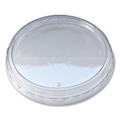 Fabri-Kal Recycleware Round Deli Container Lids, Flat Outer Fit, Clear, Plastic, 500/Carton (FABLRDOF)