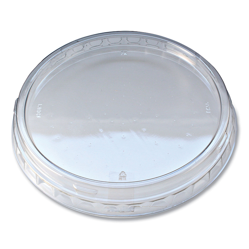Fabri-Kal Recycleware Round Deli Container Lids, Flat Outer Fit, Clear, Plastic, 500/Carton (FABLRDOF)