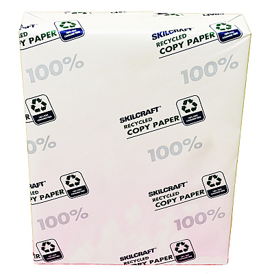 AbilityOne 7530017111300 SKILCRAFT Convenience Pack 100% Recycled Copy Paper, 92 Bright, 20 lb Bond, 8.5x11, White, 500 Sheets/Ream,3/CT