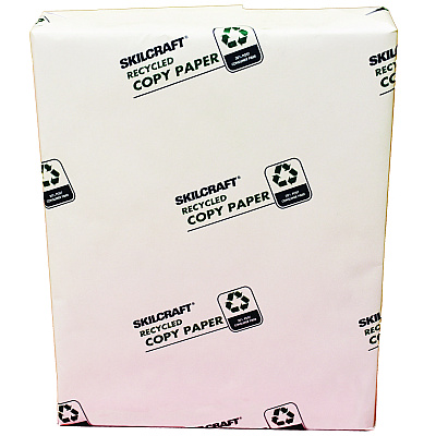 AbilityOne 7530017111299 SKILCRAFT Convenience Pack Recycled Copy Paper, 92 Brightness, 20lb Bond, 8.5x11, White, 500 Sheets/Ream, 3/CT