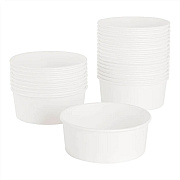 Karat Food Bucket, 32 oz, 6.5" Dia x 2.4"h, White, Paper, 360/Carton (KRTFPPSB32)