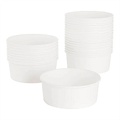 Karat Food Bucket, 32 oz, 6.5" Dia x 2.4"h, White, Paper, 360/Carton (KRTFPPSB32)