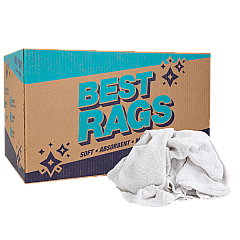 W11 Washcloth Size Terry Wipers White 25lb Box (N-W11-25)