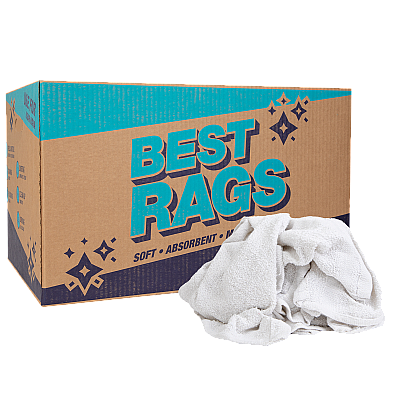 W11 Washcloth Size Terry Wipers White 25lb Box (N-W11-25)