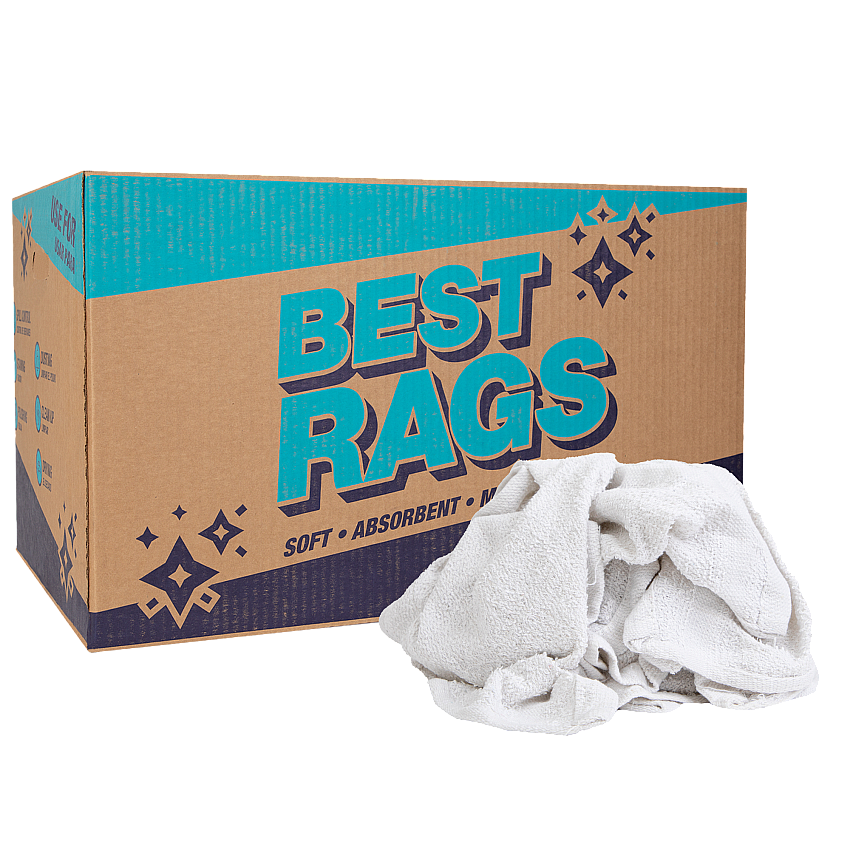 W11 Washcloth Size Terry Wipers White 25lb Box (N-W11-25)