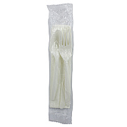 Medium Pp Fork Knife Tea Spoon Napkin 12x13 White (250 Per Case), Case Of 250 (CKPPMW101)