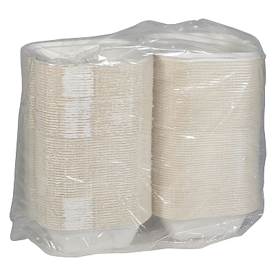 Pactiv Evergreen EarthChoice PFAS Free Compostable Hinged Lid Container, 6 x 6 x 3, Natural, Sugarcane, 500/Carton (PCTYMCH0080PFFR)