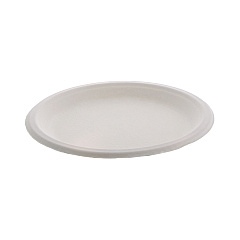 Pactiv Evergreen EarthChoice PFAS Free Compostable Dinnerware, Plate, 9" dia, Natural, 500/Carton (PCTYMC50009PFFR)