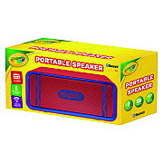 Crayola Portable Speaker, Bluetooth, Red/Blue (MIGCBT300R)
