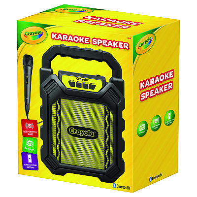 Crayola Karaoke Speaker, Bluetooth, Black/Yellow (MIGCBX210KM)