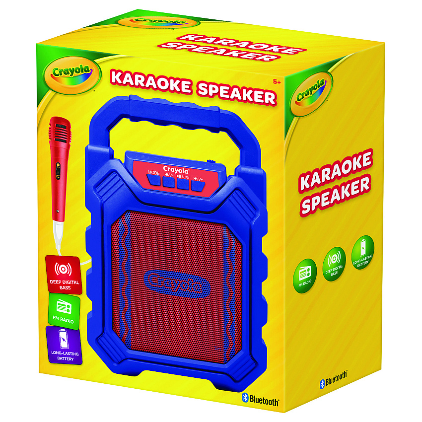 Crayola Karaoke Speaker, Bluetooth, Blue/Red (MIGCBX210BM)