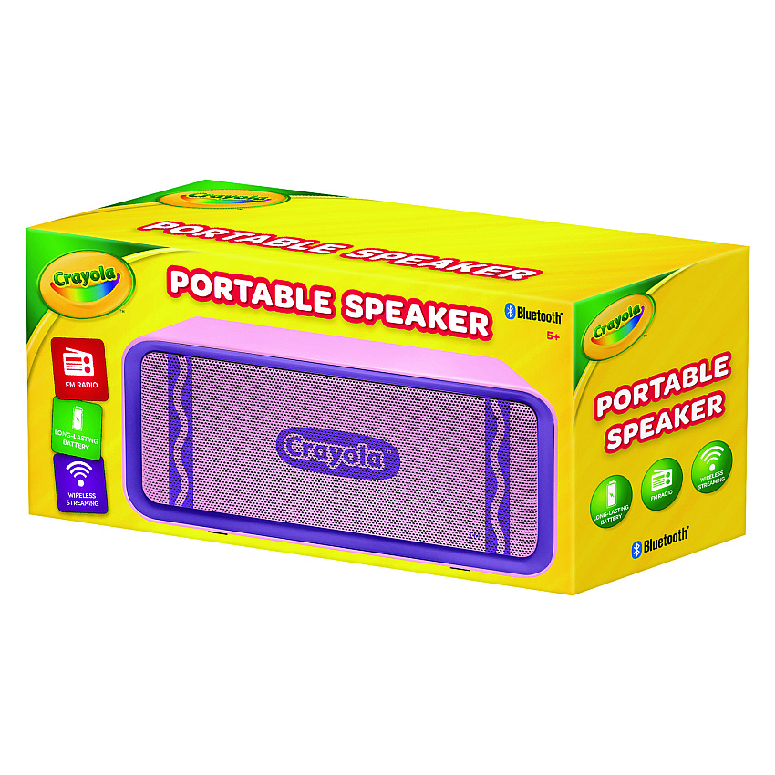 Crayola Portable Speaker, Bluetooth, Purple (MIGCBT300P)