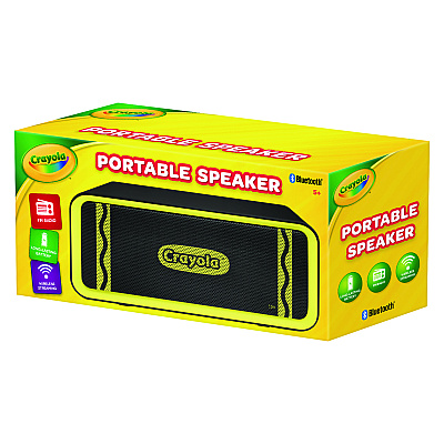 Crayola Portable Speaker, Bluetooth, Black/Yellow (MIGCBT300K)