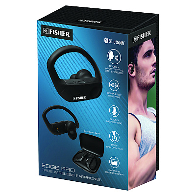 Fisher Edge Pro True Wireless Earphones, Black (MIGFTW220K)