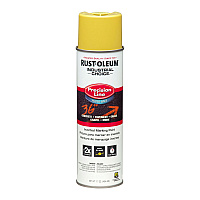 Rust-Oleum Industrial Choice Precision Line Marking Paint, Flat High-Visibility Yellow, 17 oz Aerosol Can, 12/Carton (RST203034CT)