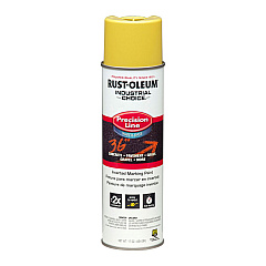 Rust-Oleum Industrial Choice Precision Line Marking Paint, Flat High-Visibility Yellow, 17 oz Aerosol Can, 12/Carton (RST203034CT)
