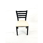 JMC Furniture White Horse Series Side Chairs, Supports Up to 300 lb, 18" Seat Height, Cream Seat, Black Back, Black Base (WHCBVSCRM)