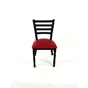JMC Furniture White Horse Series Side Chairs, Supports Up to 300 lb, 18" Seat Height, Burgundy Seat, Black Back, Black Base (WHCBVSBUR)