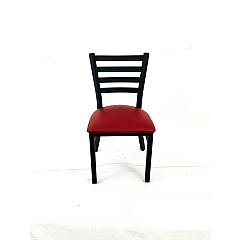 JMC Furniture White Horse Series Side Chairs, Supports Up to 300 lb, 18" Seat Height, Burgundy Seat, Black Back, Black Base (WHCBVSBUR)