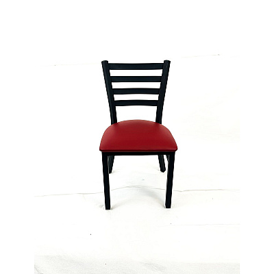 JMC Furniture White Horse Series Side Chairs, Supports Up to 300 lb, 18" Seat Height, Burgundy Seat, Black Back, Black Base (WHCBVSBUR)