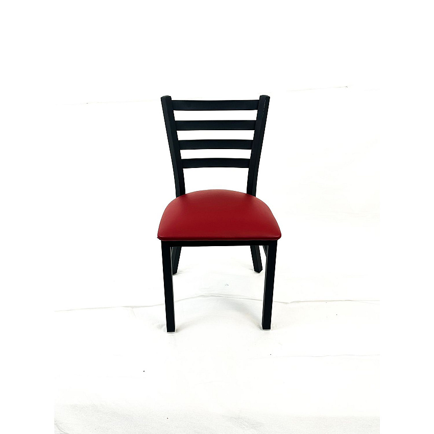 JMC Furniture White Horse Series Side Chairs, Supports Up to 300 lb, 18" Seat Height, Burgundy Seat, Black Back, Black Base (WHCBVSBUR)