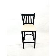 JMC Furniture Cobra Series Barstool, Supports Up to 300 lbs, 28.5" Seat Height, Cream Seat, Black Back, Black Base (CBBVSCRM)