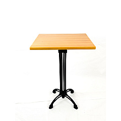 JMC Furniture Solid Wood Tables, Cast Iron Base, Square, 36w x 36d x 43.75h, Natural (106P3636D)