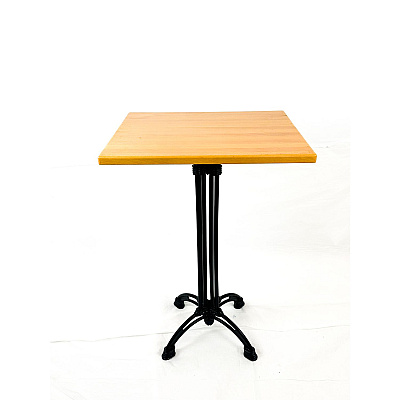 JMC Furniture Solid Wood Tables, Cast Iron Base, Square, 36w x 36d x 43.75h, Natural (106P3636D)