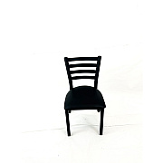 JMC Furniture White Horse Series Side Chairs, Supports Up to 300 lb, 18" Seat Height, Black Seat, Black Back, Black Base (WHCBVSBLK)
