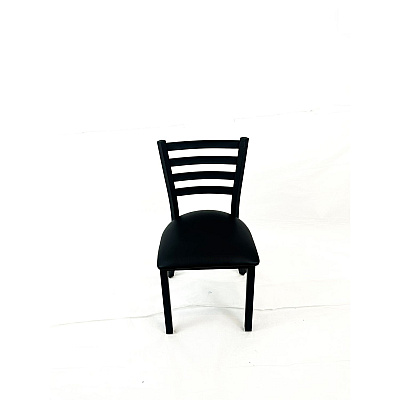 JMC Furniture White Horse Series Side Chairs, Supports Up to 300 lb, 18" Seat Height, Black Seat, Black Back, Black Base (WHCBVSBLK)