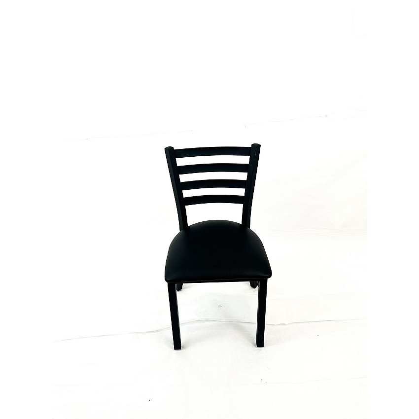 JMC Furniture White Horse Series Side Chairs, Supports Up to 300 lb, 18" Seat Height, Black Seat, Black Back, Black Base (WHCBVSBLK)