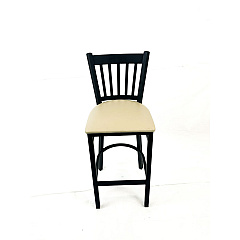 JMC Furniture Cobra Series Barstool, Supports Up to 300 lb, 28.5" Seat Height, Taupe Seat, Black Back, Black Base (CBBVSTAU)