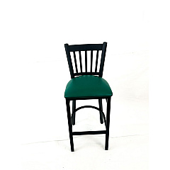 JMC Furniture Cobra Series Barstool, Supports Up to 300 lbs, 28.5" Seat Height, Green Seat, Black Back, Black Base (CBBVSGRN)