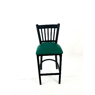 JMC Furniture Cobra Series Barstool, Supports Up to 300 lbs, 28.5" Seat Height, Green Seat, Black Back, Black Base (CBBVSGRN)