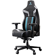 Eureka Python II Ergonomic Chair, Supports up to 300 lb, 18.88" to 22.83" Seat Height, Black Fabric Seat, Black/Blue Fabric Back (EKAGC08BU)