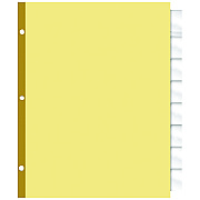 AbilityOne 7530017035694, SKILCRAFT Big Tab Insertable Dividers, 8-Tab, 11 x 8.5, Yellow, 1 Set