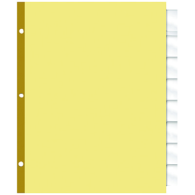 AbilityOne 7530017035694, SKILCRAFT Big Tab Insertable Dividers, 8-Tab, 11 x 8.5, Yellow, 1 Set