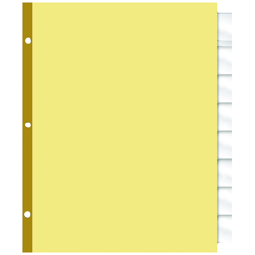 AbilityOne 7530017035694, SKILCRAFT Big Tab Insertable Dividers, 8-Tab, 11 x 8.5, Yellow, 1 Set