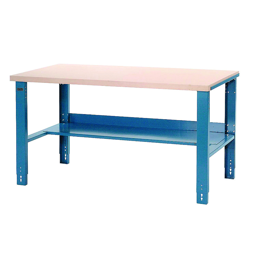 Global Industrial Industrial Workbench Bench-in-a-Box, 3,000 lbs, 60 x 30 x 29.75 to 36.75, Blue (GBE606795)