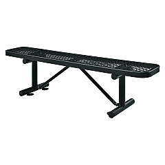 Global Industrial Expanded Steel Flat Bench, 72 x 14.5 x 18, Black (GBE277156BK)