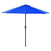 Global Industrial Outdoor Umbrella with Tilt Mechanism, 102" Span, 94" Long, Blue Canopy, Black Handle (GBE436970)
