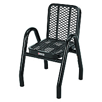 Global Industrial Outdoor Dining Set, Square, 36 x 36 x 36, Black Top, Black Base/Legs (GBE348120BK)