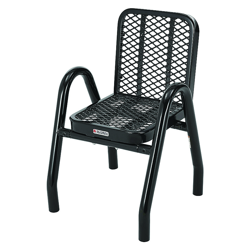 Global Industrial Outdoor Dining Set, Square, 36 x 36 x 36, Black Top, Black Base/Legs (GBE348120BK)