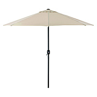 Global Industrial Outdoor Umbrella with Tilt Mechanism, 102" Span, 94" Long, Tan Canopy, Black Handle (GBE262071)