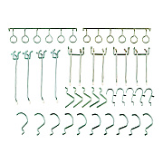 Global Industrial Pegboard Hooks, 30-Piece Assorted Hooks, Steel (GBE606968)
