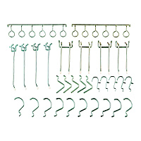 Global Industrial Pegboard Hooks, 30-Piece Assorted Hooks, Steel (GBE606968)