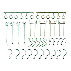 Global Industrial Pegboard Hooks, 30-Piece Assorted Hooks, Steel (GBE606968)