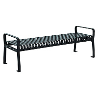 Global Industrial Steel Slat Flat Bench, 70 x 24 x 24.25, Black (GBE262113BKKD)